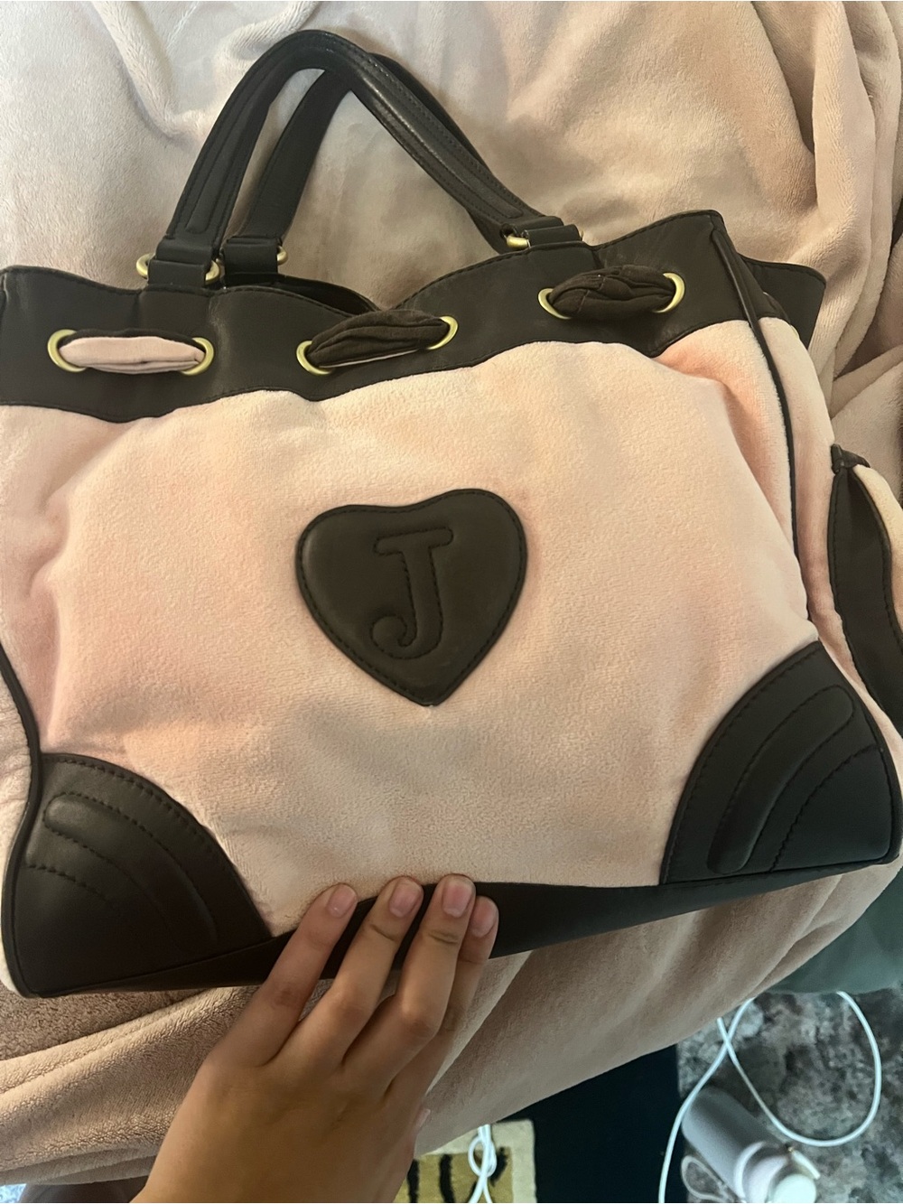 Y2K Vintage Juicy Couture Daydreamer Bag Pink Brown Scottie Dogs - Picture 6 of 16
